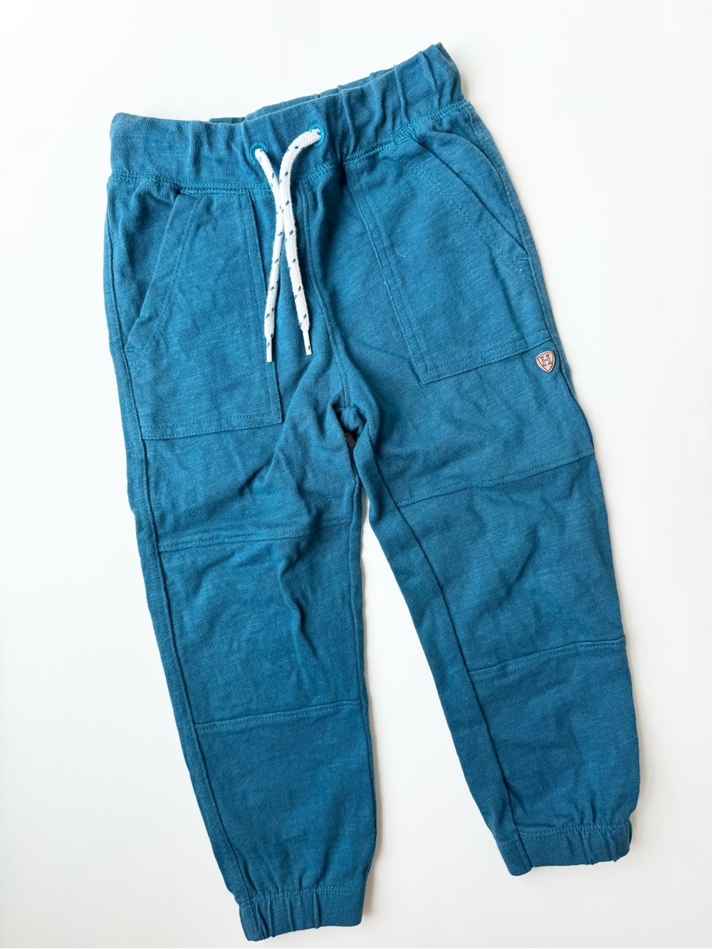 Hatley Teal Blue Drawstring Jogger Pants for Kids